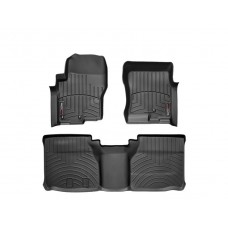 Nissan Frontier Floor Mats by WeatherTech, Front and Rear, Extended Cab, Two Hook, Black, 2005-2018 (D40)