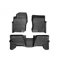 Nissan Pathfinder Floor Mats by WeatherTech, Front and Rear, Two Post, Black, 2005-2011 (R51)