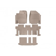 Nissan Pathfinder Floor Mats by WeatherTech, 1st, 2nd and 3rd Row, Tan, 2013-2015 (R51)
