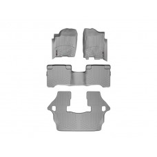 Nissan Armada Floor Mats by WeatherTech, 1st, 2nd and 3rd Row, Grey, One Post Hole, 2004-2011 (TA60)