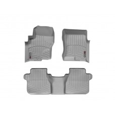 Nissan Frontier Floor Mats by WeatherTech, Front and Rear, Crew Cab, Two Hook, Grey, 2005-2018 (D40)