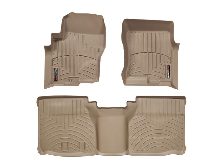 Nissan Frontier Front & Rear Floor Mats 20052015 by WeatherTech, Tan