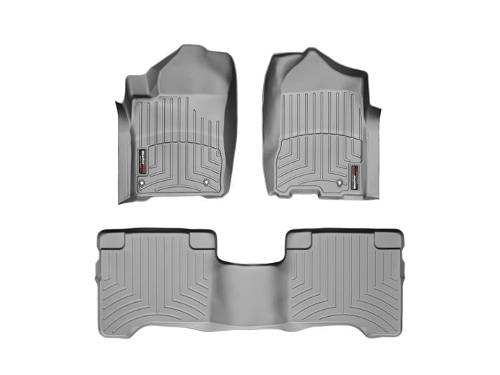 Nissan Armada 1st & 2nd Row Floor Mats 2008-2011 by WeatherTech, Grey, Two post holes Nissan Armada 1st & 2nd Row Floor Mats 2008-2011 by WeatherTech, Grey, Two post holes