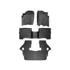 Nissan Armada Floor Mats by WeatherTech, 1st, 2nd and 3rd Row, Black, One Post Hole, 2004-2011 (TA60)