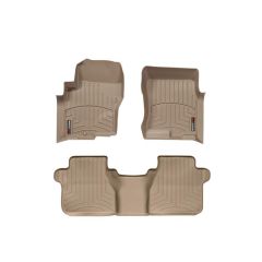 Nissan Frontier Floor Mats by WeatherTech, Front and Rear, Crew Cab, Two Hook, Tan, 2005-2018 (D40)
