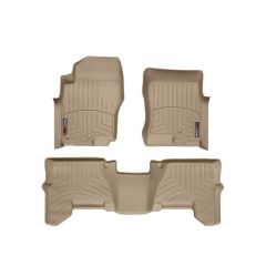 Nissan Xterra Floor Mats by WeatherTech, Front and Rear, Two Post, Tan, 2005-2011 (N50)