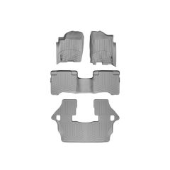 Nissan Armada Floor Mats by WeatherTech, 1st, 2nd and 3rd Row, Grey, One Post Hole, 2004-2011 (TA60)