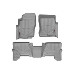 Nissan Pathfinder Floor Mats by WeatherTech, Front and Rear, One Post, Grey, 2005-2011 (R51)