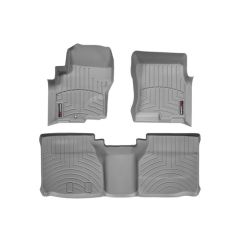 Nissan Frontier Floor Mats by WeatherTech, Front and Rear, Extended Cab, Two Hook, Grey, 2005-2018 (D40)