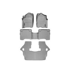 Nissan Armada Floor Mats by WeatherTech, 1st, 2nd, and 3rd Row, Grey, Two Post Holes, 2008-2011 (TA60)