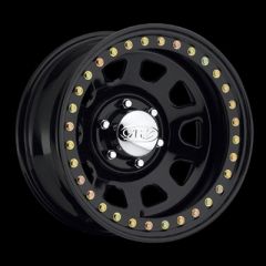 Daytona Black Steel Beadlock Wheel by Raceline, RT515, 15x10, 6x5.5, 3.75