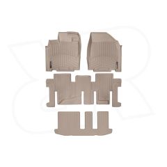 Nissan Pathfinder Floor Mats by WeatherTech, 1st, 2nd and 3rd Row, Tan, 2013-2015 (R51)