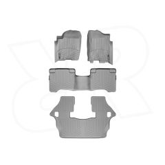 Nissan Armada Floor Mats by WeatherTech, 1st, 2nd and 3rd Row, Grey, One Post Hole, 2004-2011 (TA60)