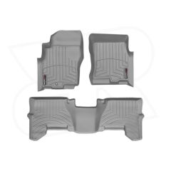 Nissan Pathfinder Floor Mats by WeatherTech, Front and Rear, One Post, Grey, 2005-2011 (R51)